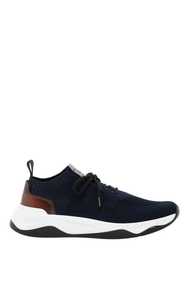 Berluti man men's blue sneakers made of textile and leather buy with prices and photos 179065 - photo 1