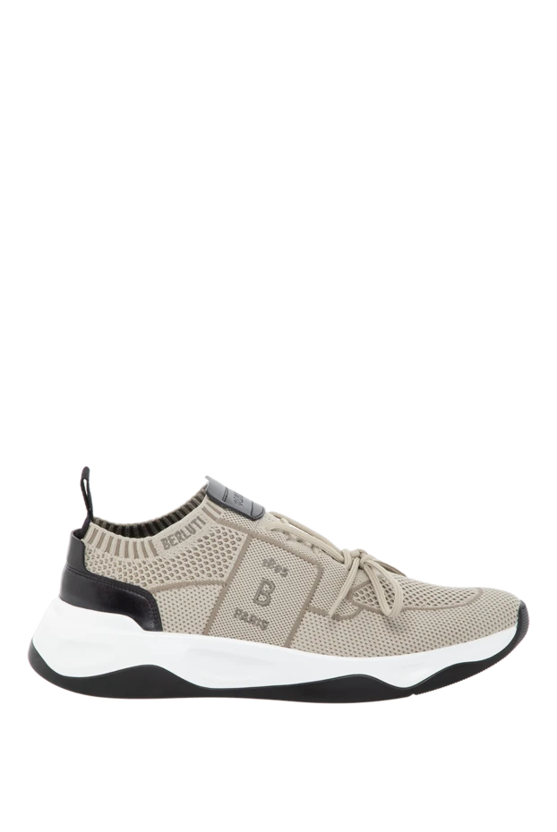 Berluti man men's beige sneakers made of textile and leather buy with prices and photos 179066 - photo 1
