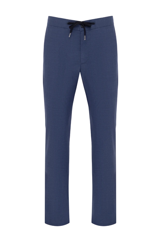 Cesare di Napoli мужские брюки синие мужские из шерсти купить с ценами и фото 179076 - фото 1