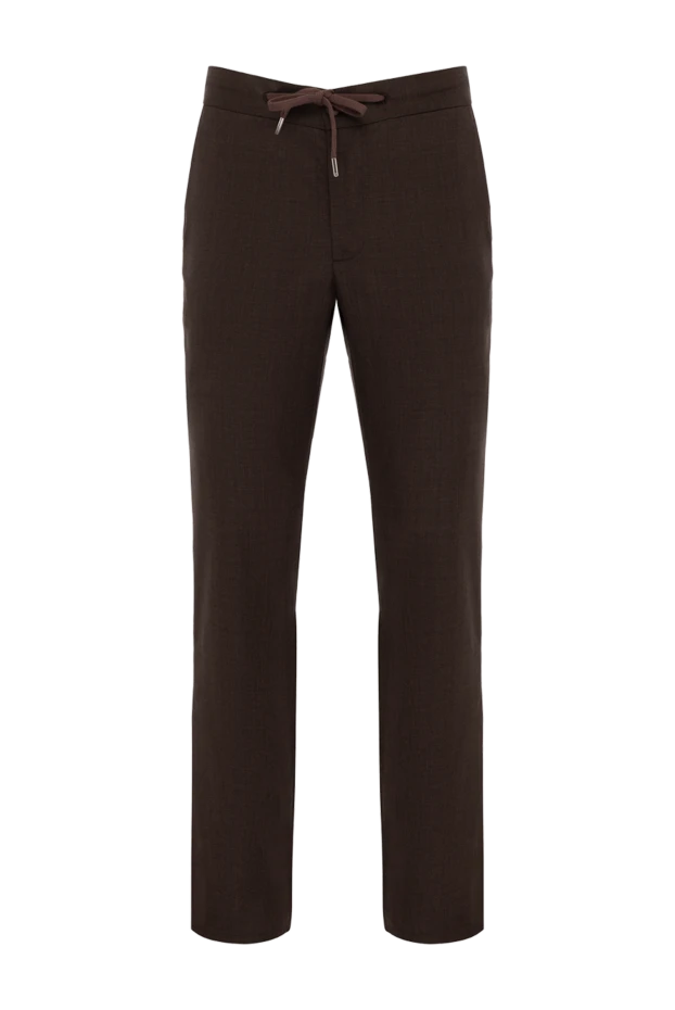 Cesare di Napoli man men's brown trousers made of wool and silk buy with prices and photos 179078 - photo 1