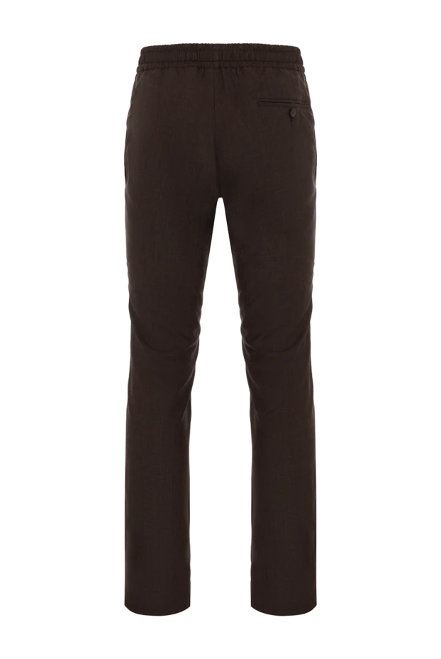 Cesare di Napoli мужские брюки коричневые мужские из шерсти и шелка купить с ценами и фото 179078 - фото 2