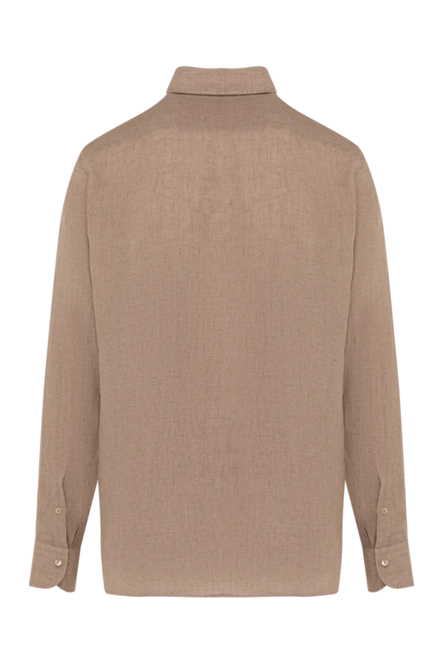 Alessandro Gherardi мужские сорочка мужская коричневая из льна купить с ценами и фото 179087 - фото 2