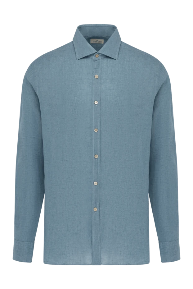 Alessandro Gherardi man men's blue linen shirt 179088 - photo 1