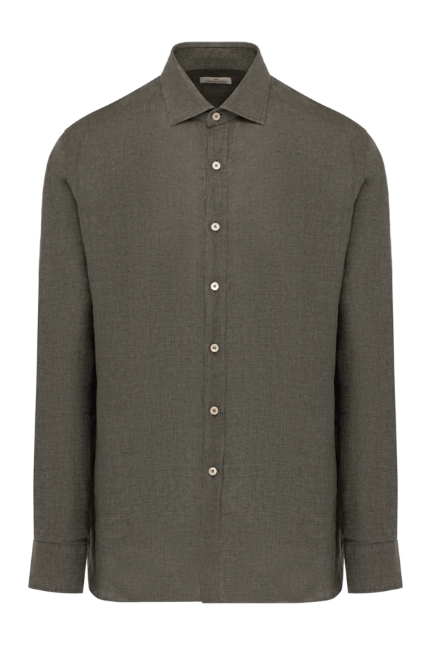 Alessandro Gherardi green men's shirt made of linen 179089 - photo 1