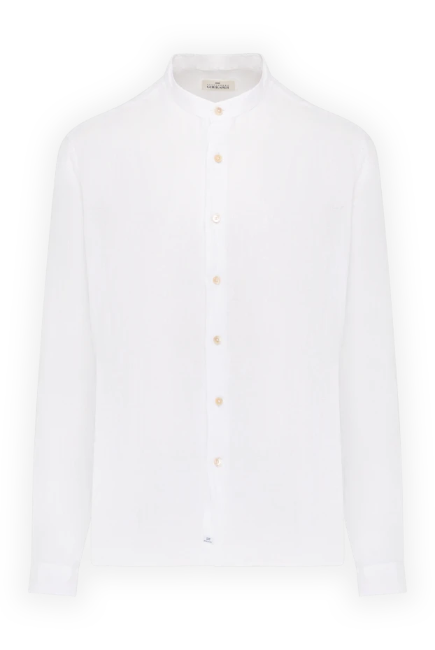 Alessandro Gherardi мужские сорочка белая мужская из льна купить с ценами и фото 179095 - фото 1