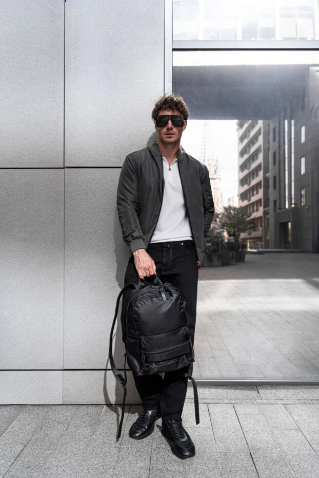 Kiton кросівки чорні чоловічі з поліаміду та натуральної шкіри 179097 - фото 2