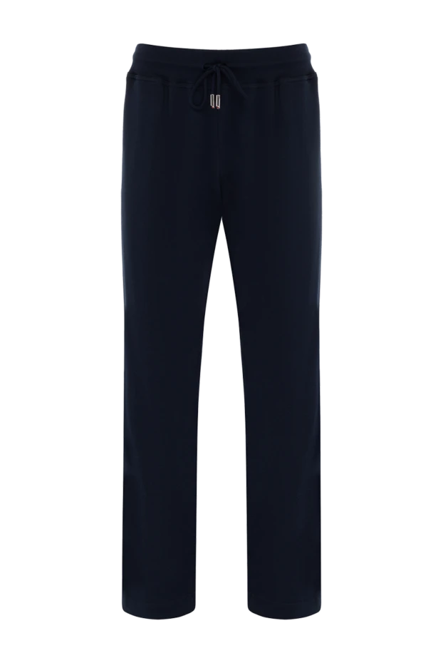 Blue men's pants made of wool