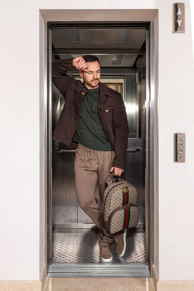 Kiton brown men's pants made of cotton 179100 - photo 2