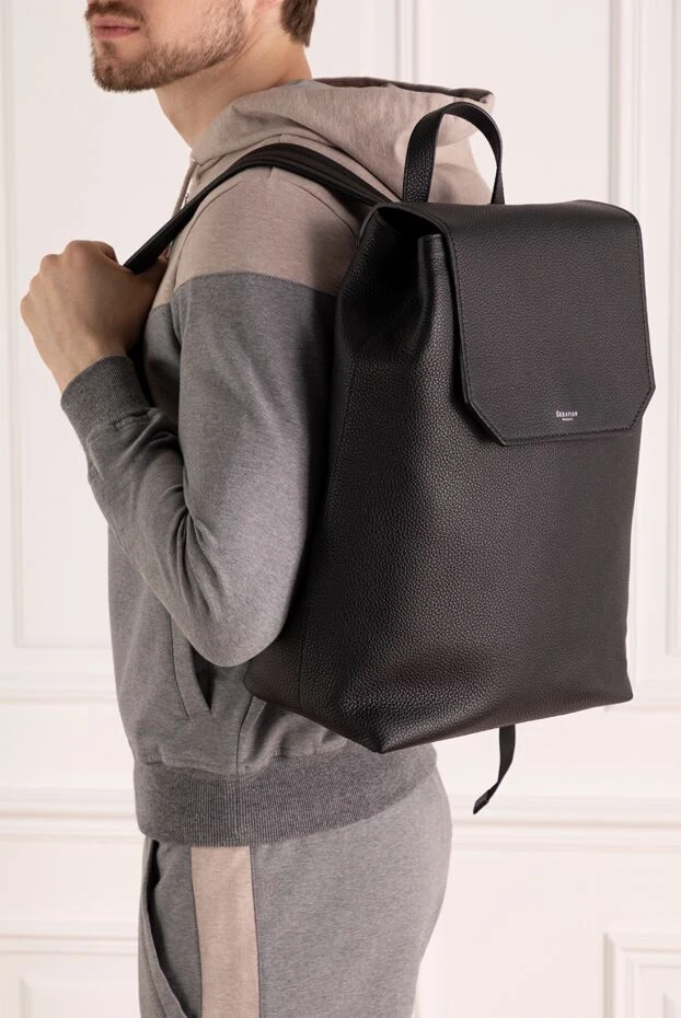 Serapian мужские рюкзак черный мужской из натуральной кожи купить с ценами и фото 179105 - фото 1