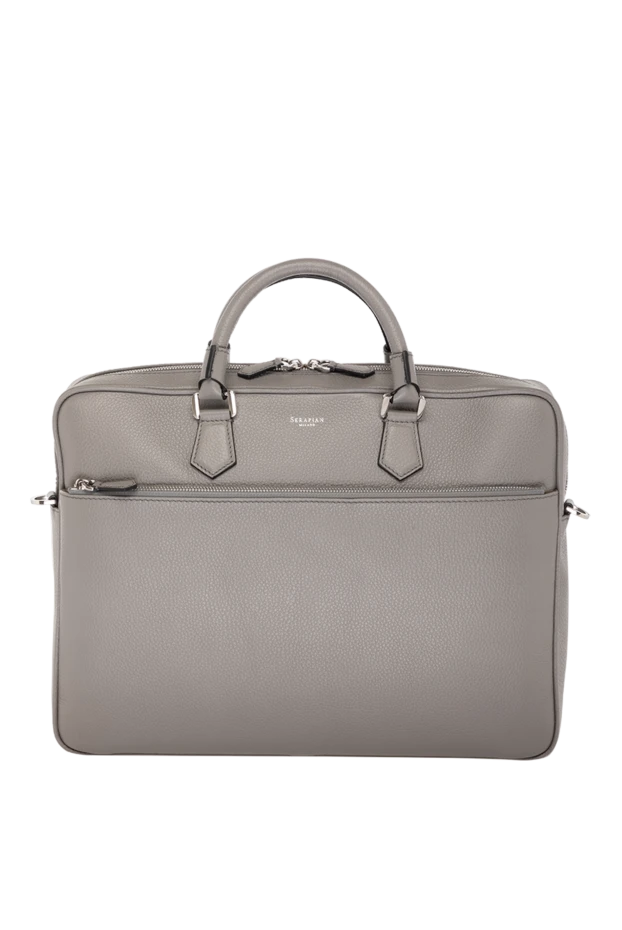 Serapian мужские портфель мужской серый из натуральной кожи купить с ценами и фото 179108 - фото 1
