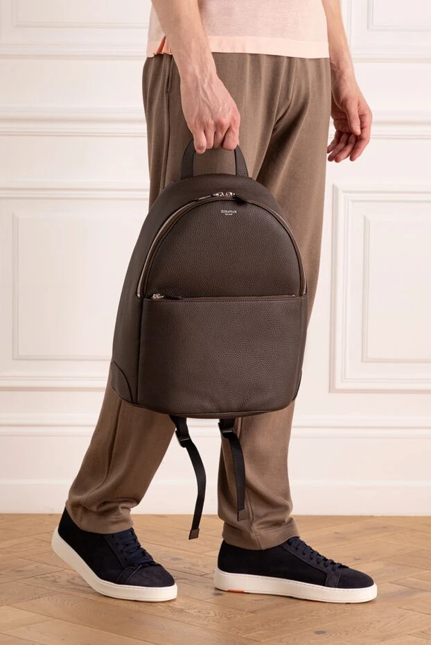 Serapian мужские рюкзак коричневый мужской из натуральной кожи купить с ценами и фото 179111 - фото 1