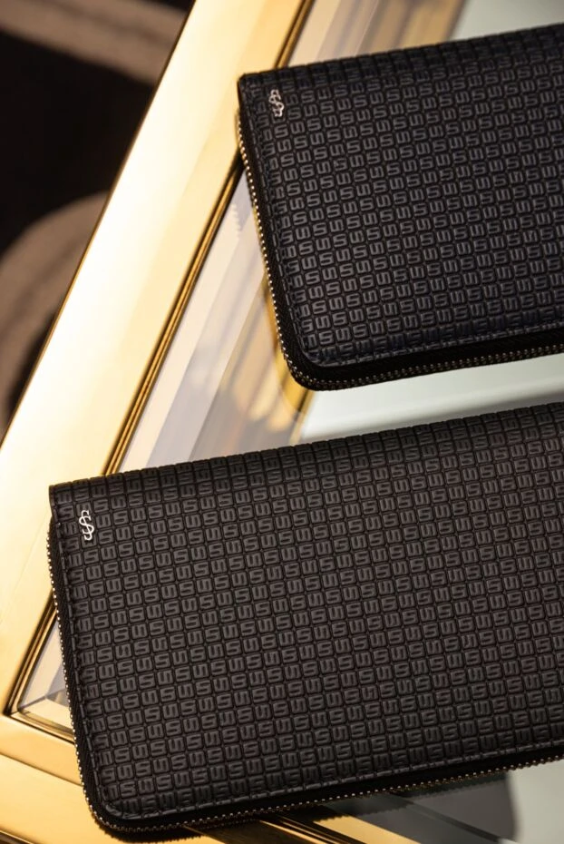 Serapian stepan blue coated fabric zipper wallet 179140 - photo 2