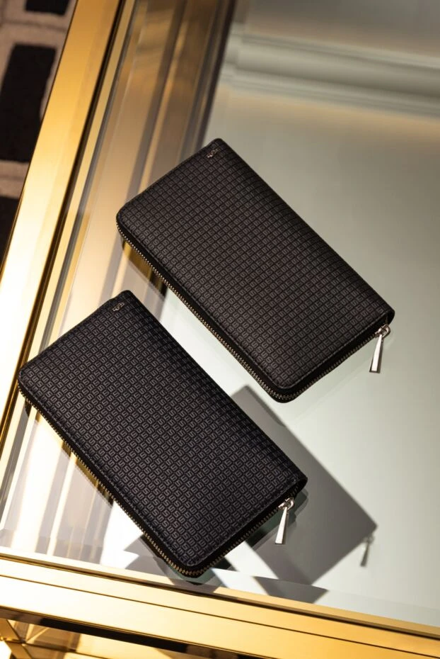 Serapian stepan blue coated fabric zipper wallet 179140 - photo 3