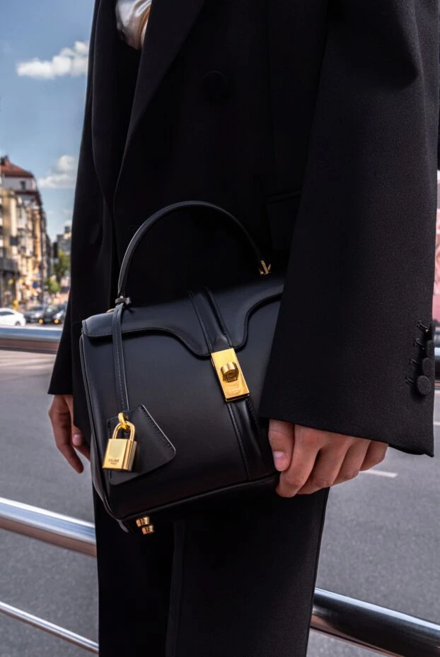 Celine women's small bag 16 in satin calfskin 179155 - photo 2