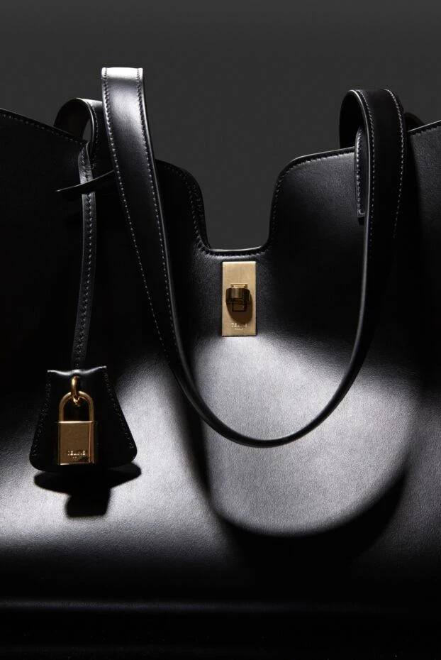 Celine women's black smooth leather shopper bag with long handles 179161 - photo 3