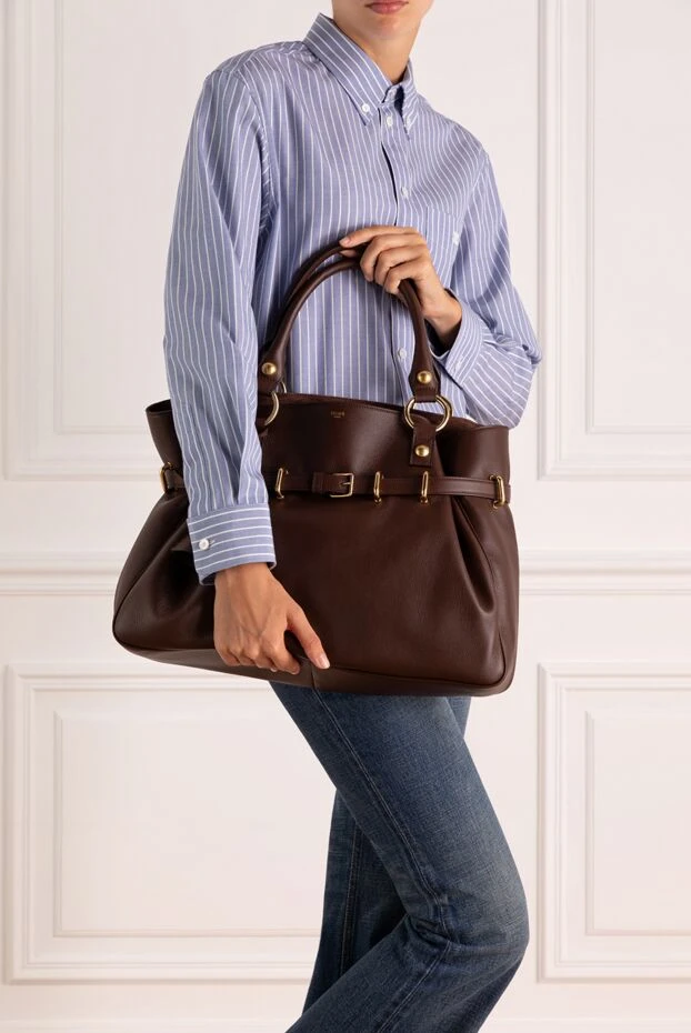 Celine woman women's bag, brown, calfskin buy with prices and photos 179163 - photo 2