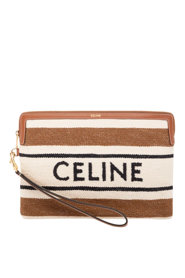 Celine woman women's beige textile clutch buy with prices and photos 179164 - photo 1