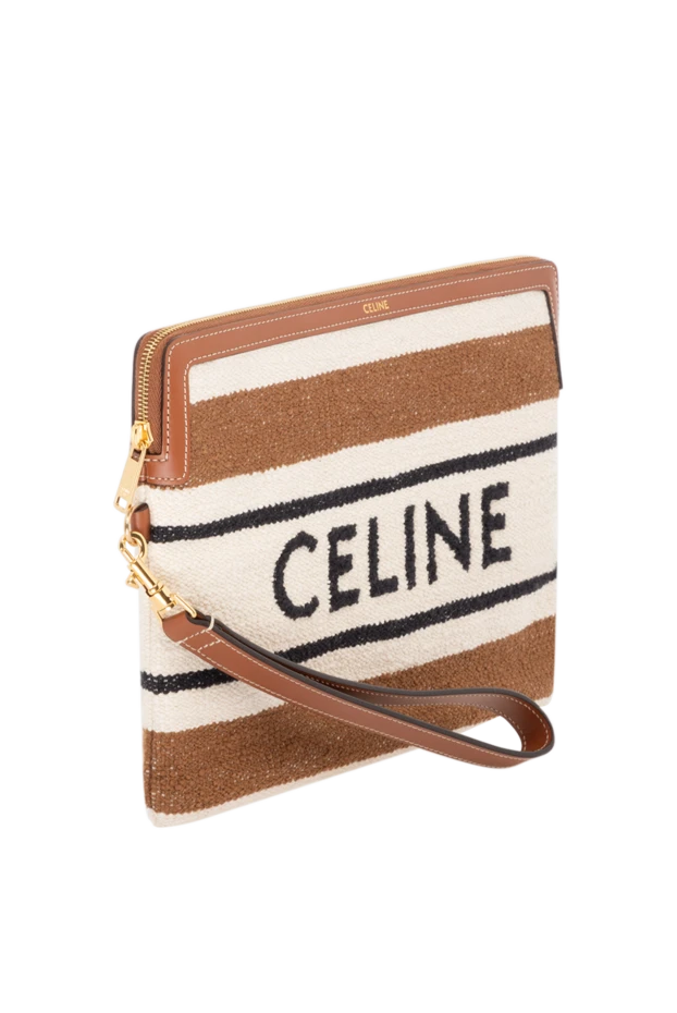 Celine woman women's beige textile clutch buy with prices and photos 179164 - photo 2