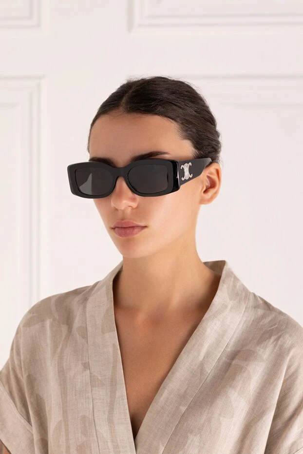 Celine жіночі окуляри сонцезахисні жіночі чорні із пластику купити фото з цінами 179167 - фото 2