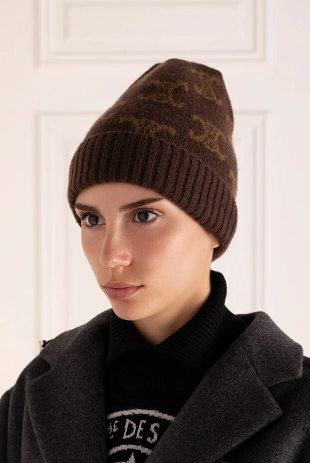 Celine жіночі шапка жіноча коричнева купити фото з цінами 179181 - фото 2