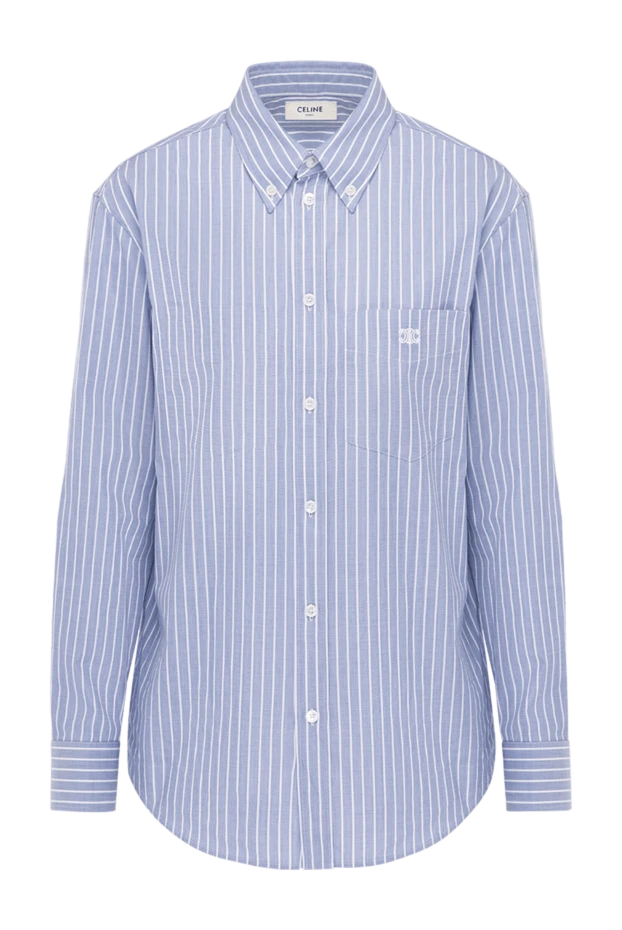 Celine women's blue cotton shirt 179188 - photo 1