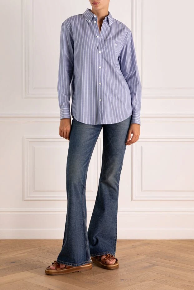 Celine woman women's blue cotton shirt buy with prices and photos 179188 - photo 2