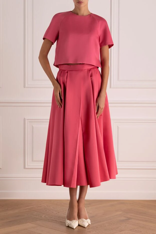 Dior жіночі костюм зі спідницею рожевий жіночий з вовни та шовку купити фото з цінами 179206 - фото 2