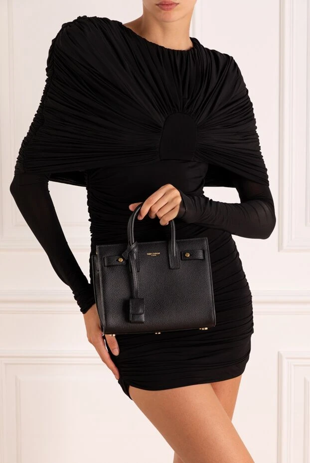 Saint Laurent жіночі сумка жіноча чорна із натуральної шкіри купити фото з цінами 179247 - фото 2