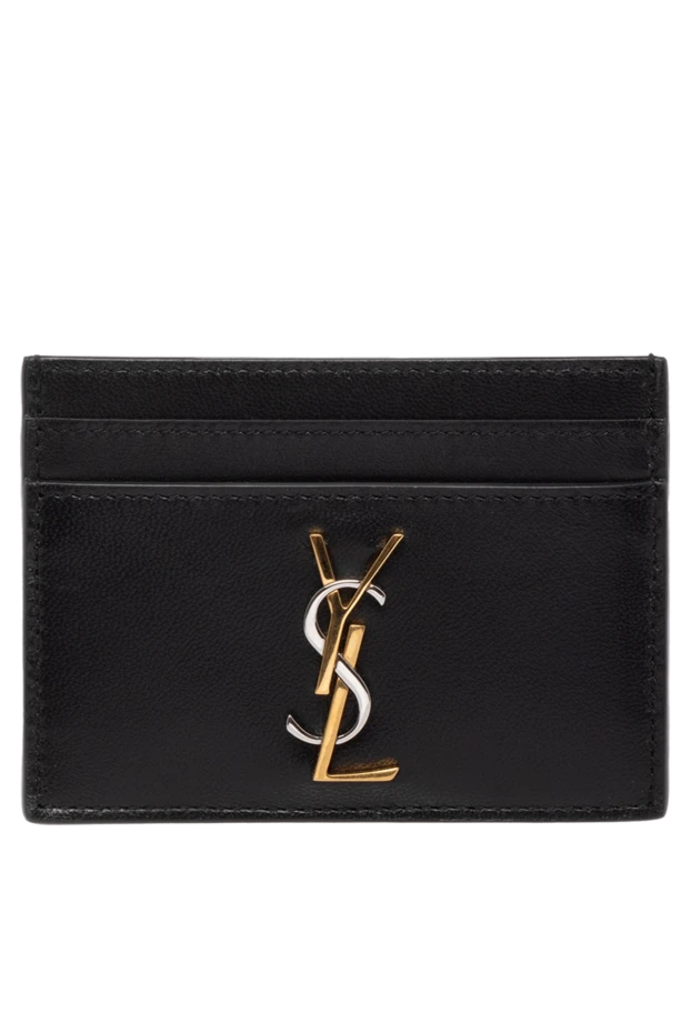 Saint Laurent black business card holder for women made of genuine leather 179254 - photo 1