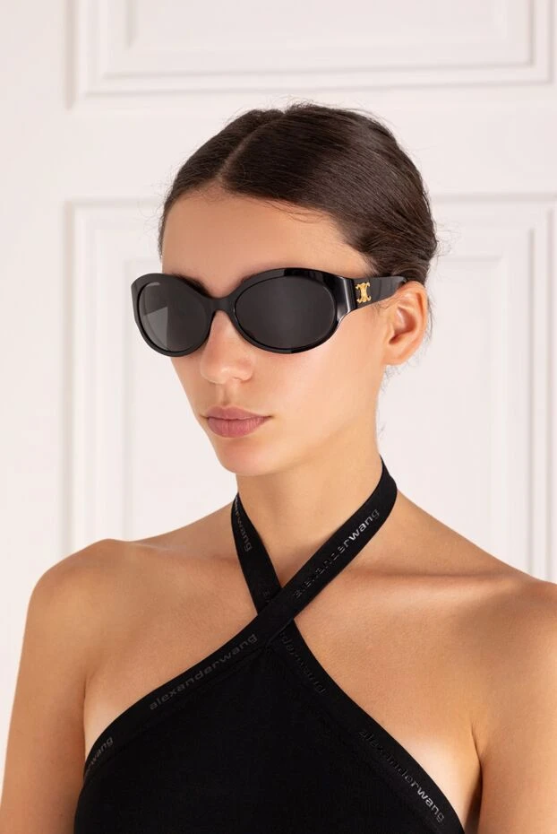 Celine жіночі окуляри сонцезахисні жіночі чорні із пластику купити фото з цінами 179261 - фото 2