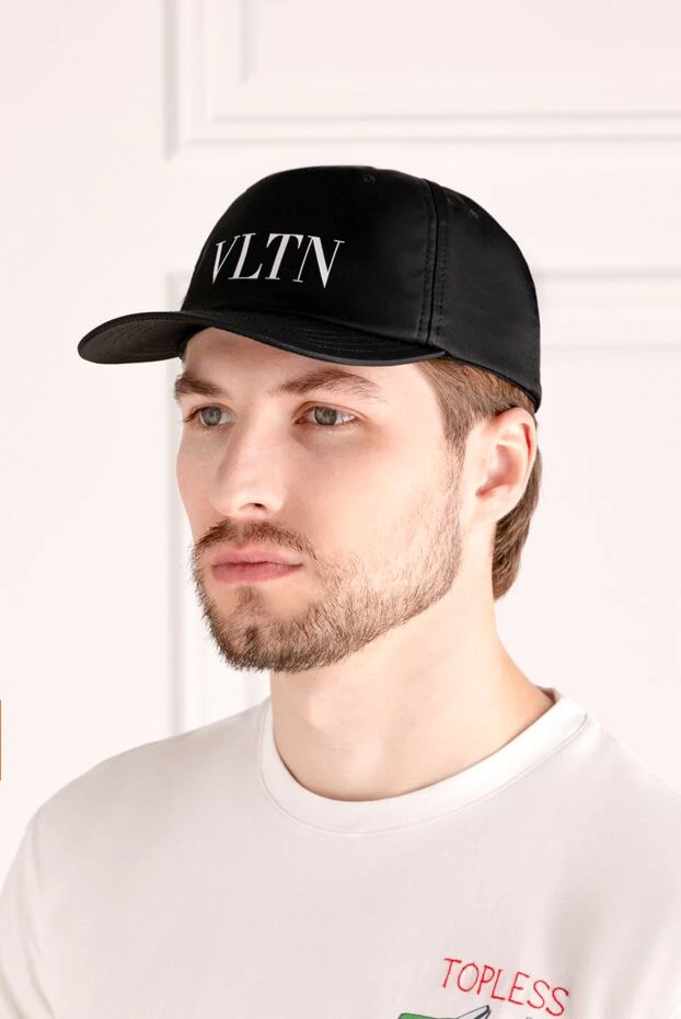 Valentino man men's black polyester cap buy with prices and photos 179268 - photo 2