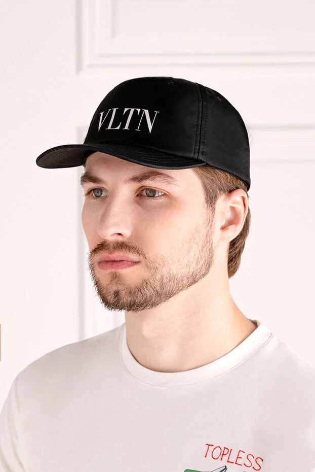 Valentino man men's black polyester cap buy with prices and photos 179268 - photo 2