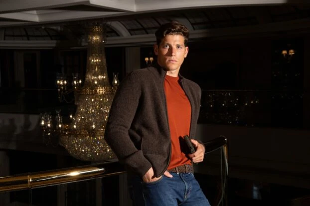 Loro Piana men's terracotta wool crewneck jumper 179278 - photo 3