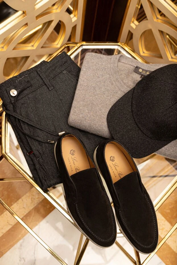 Loro Piana кашеміровий джемпер чоловічий базовий сірого кольору 179285 - фото 2