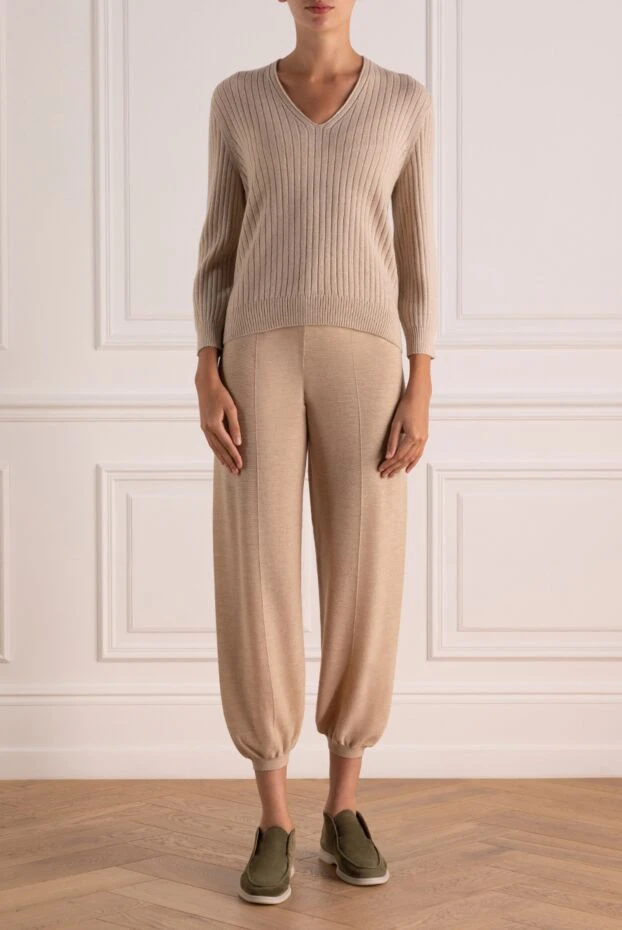 Loro Piana woman women's beige cashmere jumper buy with prices and photos 179298 - photo 2