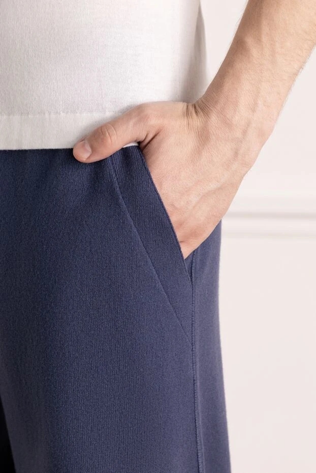 Loro Piana мужские брюки мужские синие из кашемира купить с ценами и фото 179310 - фото 2