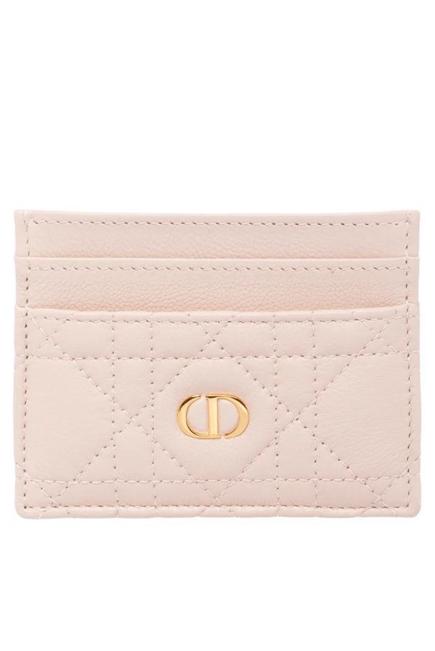 Dior woman pink women's business card holder made of genuine leather buy with prices and photos 179328 - photo 1