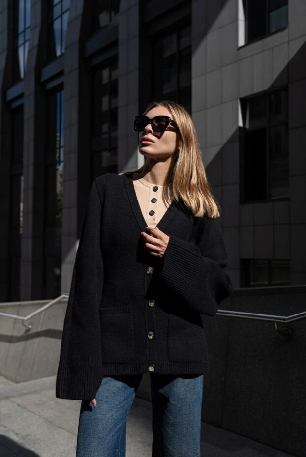 Dior women's black square glasses with a signature logo on the temples 179330 - photo 2