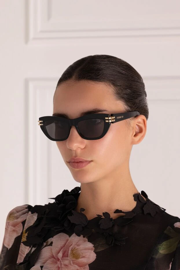 Dior женские очки солнцезащитные женские черные из пластика купить с ценами и фото 179331 - фото 2