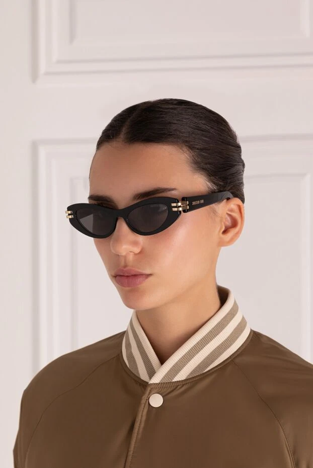 Dior жіночі окуляри сонцезахисні жіночі чорні із пластику купити фото з цінами 179332 - фото 2