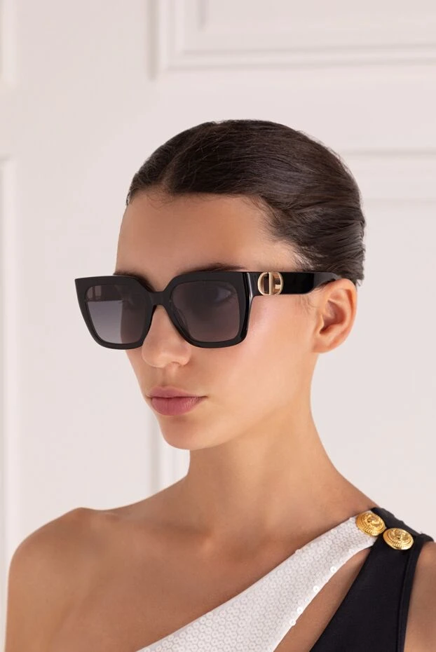 Dior жіночі окуляри сонцезахисні жіночі чорні із пластику купити фото з цінами 179336 - фото 2