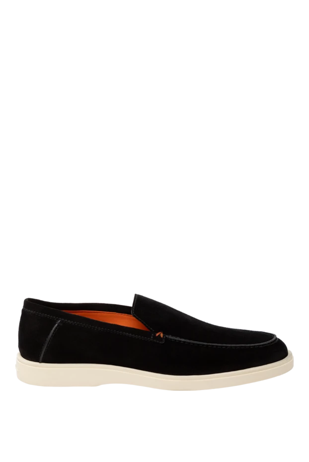 Men's black nubuck loafers