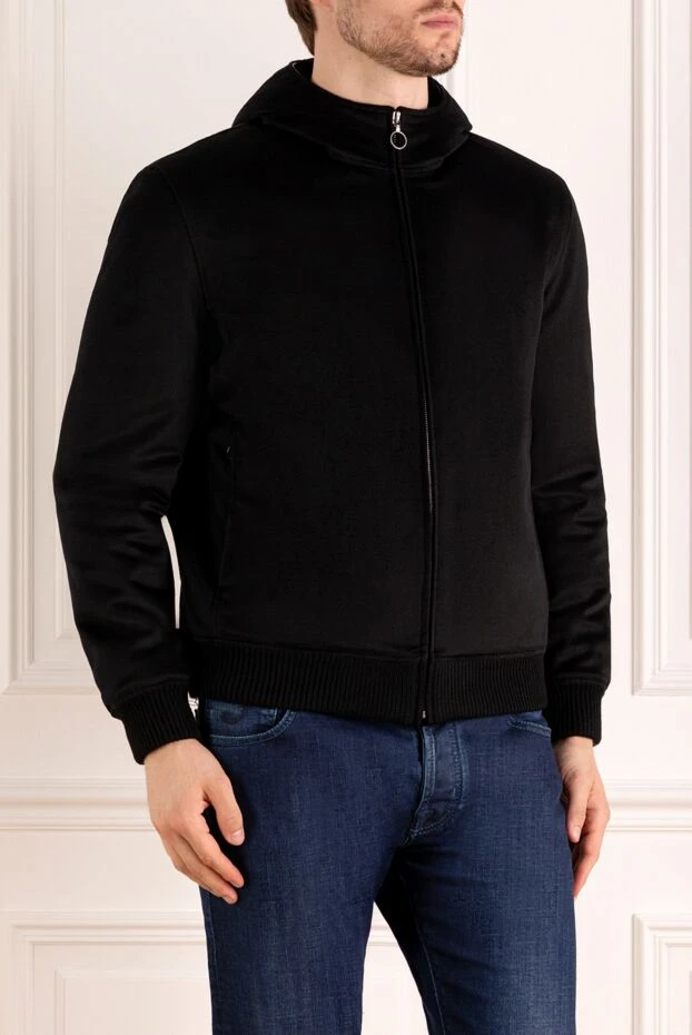 Moorer man men's black jacket made of polyester and polyamide 180016 - photo 3