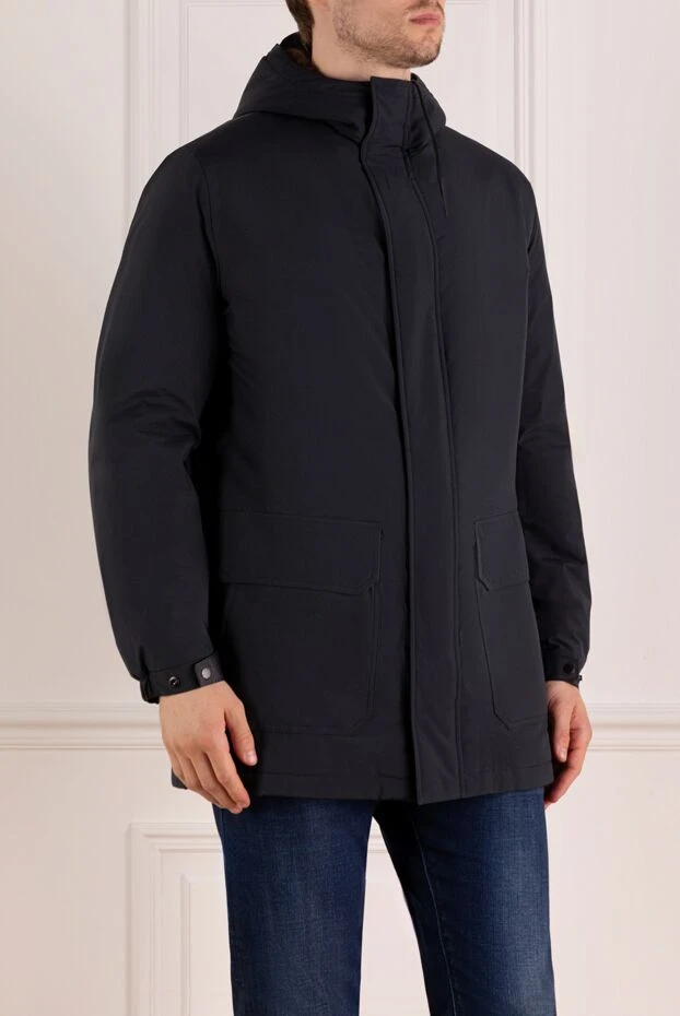 Moorer man men's black jacket made of polyester and polyamide 180016 - photo 3