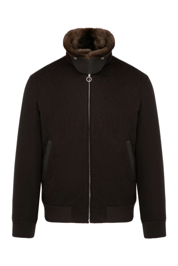 Seraphin мужские куртка на меху мужская коричневая из кашемира купить с ценами и фото 179395 - фото 1