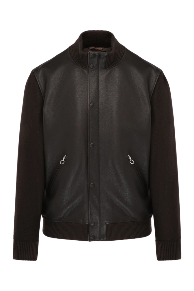 Seraphin мужские куртка мужская коричневая из натуральной кожи и кашемира купить с ценами и фото 179397 - фото 1