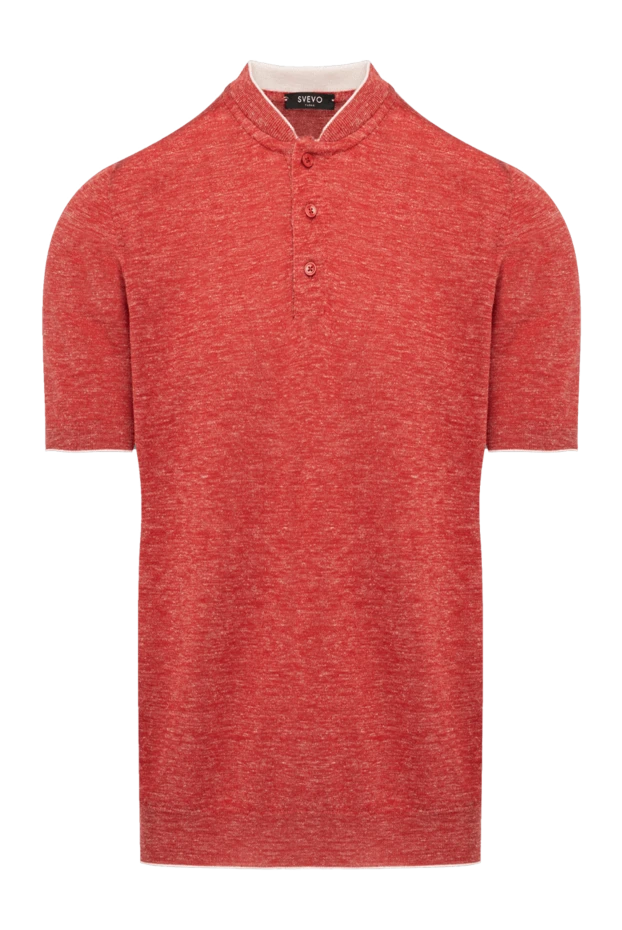 Svevo man men's red silk and linen polo buy with prices and photos 179485 - photo 1