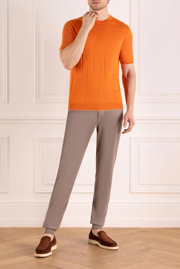 Svevo man men's short sleeve jumper, orange, cotton buy with prices and photos 179490 - photo 2