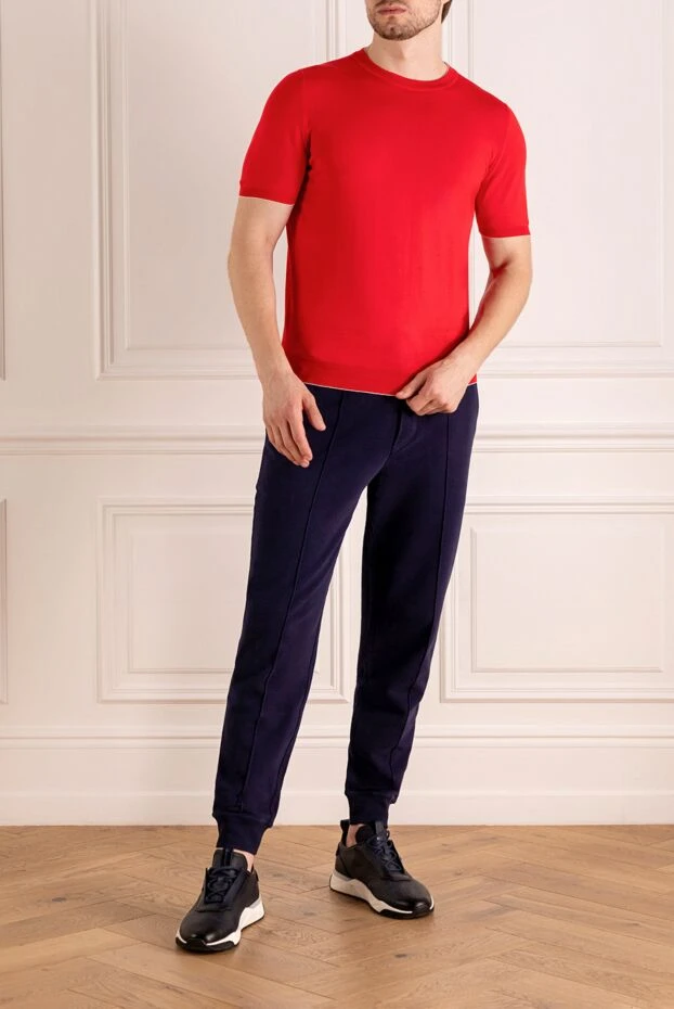 Svevo man short sleeve jumper for men, red, cotton buy with prices and photos 179492 - photo 2