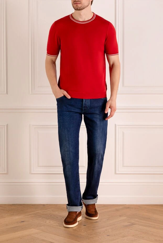 Svevo man short sleeve jumper for men, red, cotton buy with prices and photos 179510 - photo 2